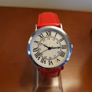 Brand New Red Women's Roman Dial Fashion Swiss Made Watch